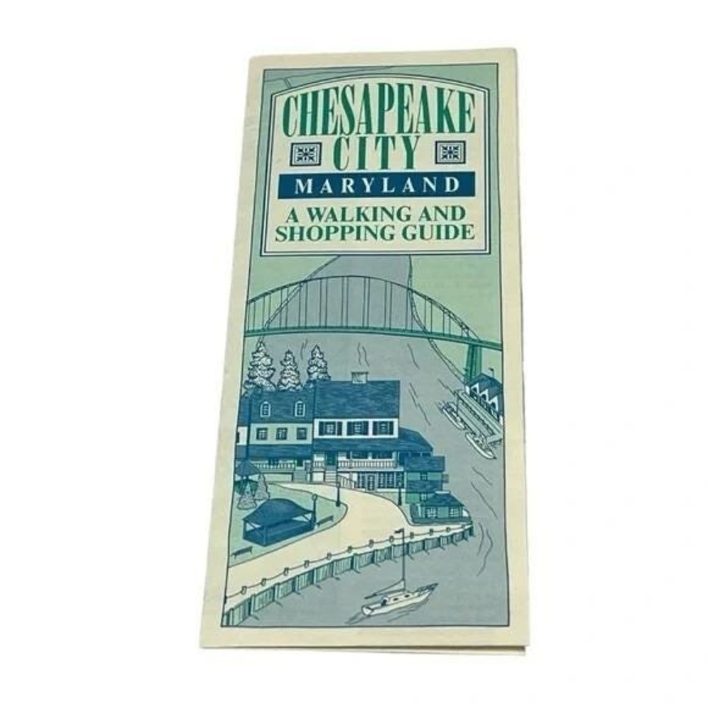 Chesapeake‎ City Maryland Walking and Shopping Guide Vintage Brochure